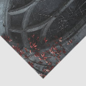 Gotische boogvenster met slingerende klimop Decoup Tissuepapier (Detail)