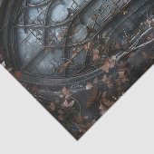 Gotische boogvenster met slingerende klimop Decoup Tissuepapier (Detail)