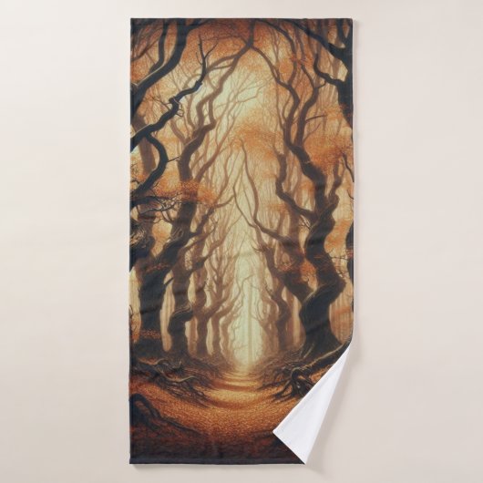 Gotische bossen in het najaar badhanddoek (Badhanddoek)