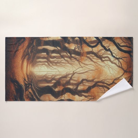 Gotische bossen in het najaar badhanddoek (Badhanddoek)