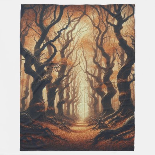 Gotische bossen in het najaar fleece deken (Voorkant)