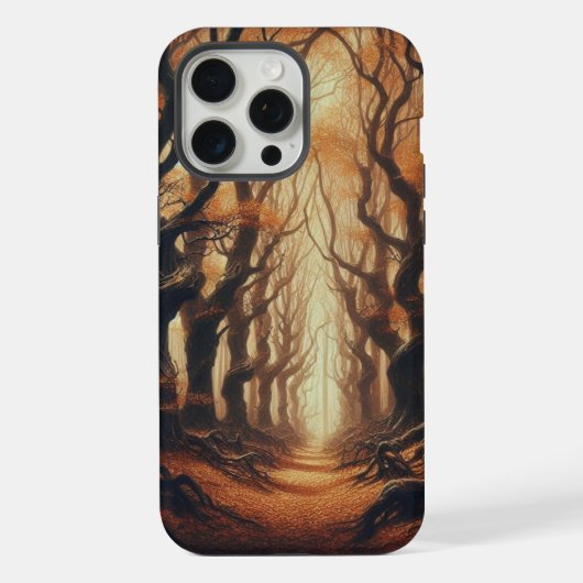Gotische bossen in het najaar iPhone hoesje (Achterkant)
