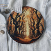 Gotische bossen in het najaar ronde button 6,0 cm (In situ)