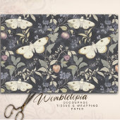 gotische botanische mot Halloween Decoupage Tissuepapier
