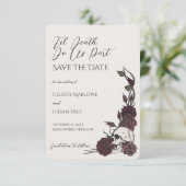 Gotische botten en Bourgondië tot de dood ons sche Save The Date (Staand voorkant)