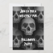 Gotische boze schedel Halloween horror party Kaart (Voorkant)
