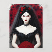 Gotische bruid briefkaart (Voorkant)