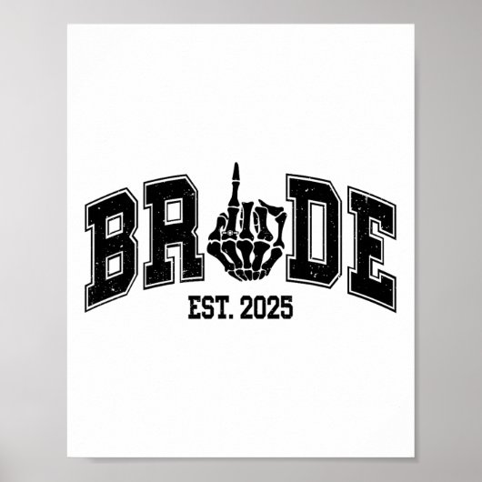 Gotische bruid bruidegom 2025 Spooky Halloween kop Poster (Voorkant)