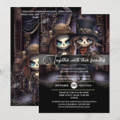 Gotische bruid bruidegom griezelige kerk gothic kaart (Voorkant / Achterkant)