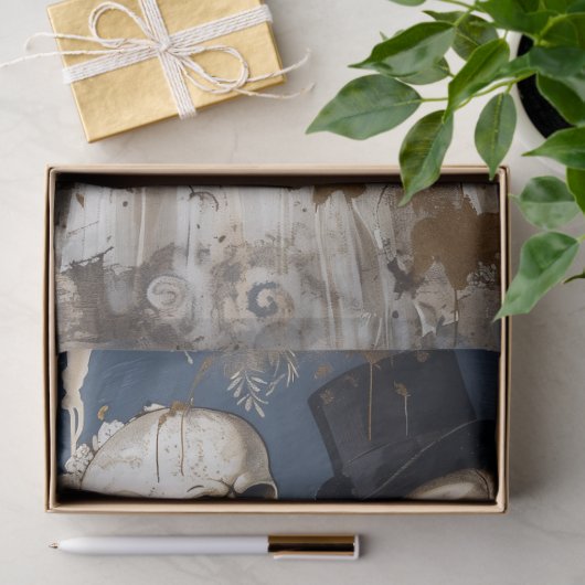 Gotische Bruid Bruidegom Skelet Decoupage Tissuepapier (Geschenk)