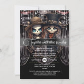 Gotische bruid bruidegom skelet paar zombie ghouli kaart (Voorkant)