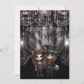 Gotische bruid bruidegom skelet paar zombie ghouli kaart (Achterkant)