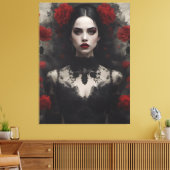 Gotische bruid canvas afdruk (Insitu (Woonkamer))