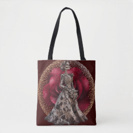 Gotische bruid in Crimson Red Tote Bag