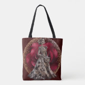 Gotische bruid in Crimson Red Tote Bag (Achterkant)