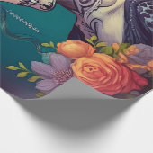 Gotische bruid in eenzame tranen, cadeaupapier (Hoek)