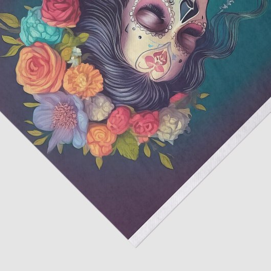 Gotische bruid in eenzame tranen, tissuepapier (Detail)