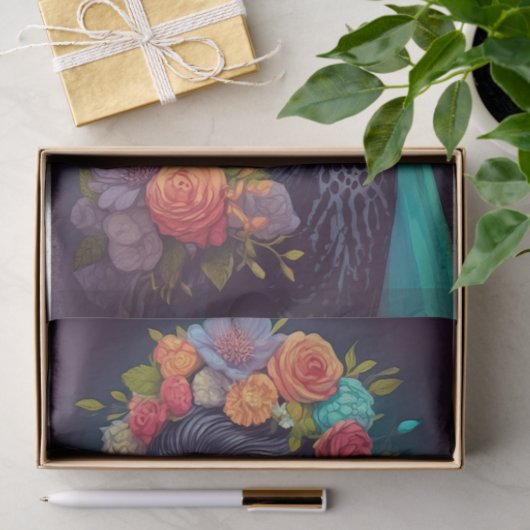 Gotische bruid in eenzame tranen, tissuepapier (Geschenk)