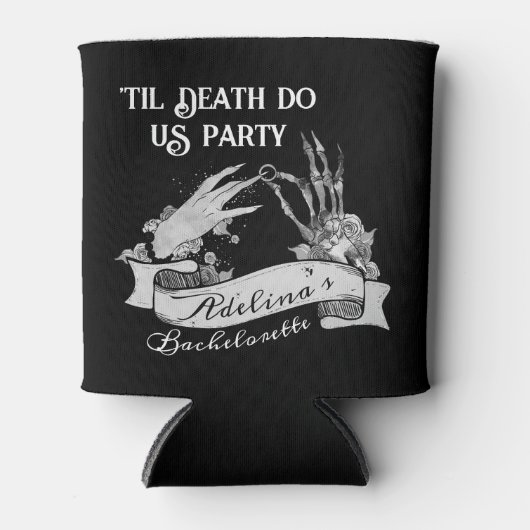 Gotische bruid of Die Til Death Bachelorette Weeke Blikjeskoeler (Voorkant)