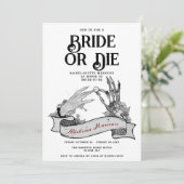 Gotische bruid of Die Til Death Bachelorette Weeke Kaart (Staand voorkant)