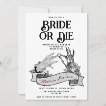 Gotische bruid of Die Til Death Bachelorette Weeke