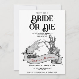 Gotische bruid of Die Til Death Bachelorette Weeke Kaart