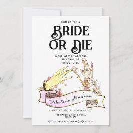 Gotische bruid of Die Til Death Bachelorette Weeke Kaart