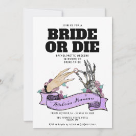 Gotische bruid of Die Til Death Bachelorette Weeke Kaart