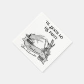 Gotische bruid of Die Til Death Bachelorette Weeke Servet (Hoek)