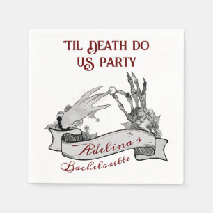 Gotische bruid of Die Til Death Bachelorette Weeke Servet