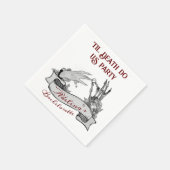 Gotische bruid of Die Til Death Bachelorette Weeke Servet (Hoek)