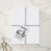 Gotische Bruid of Sterf voor de Dood Bachelorette Cadeaulabel (Met Touw)
