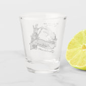 Gotische Bruid of Sterf voor de Dood Bachelorette  Shot Glas (Achterkant)