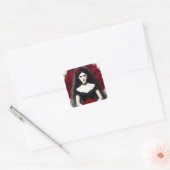 Gotische Bruid Vierkante Sticker (Envelop)