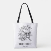 Gotische bruid voor het huwelijk tote bag (Achterkant)