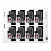 Gotische bruidegom schedel bruiloft wijn fles etiket (Full Sheet)