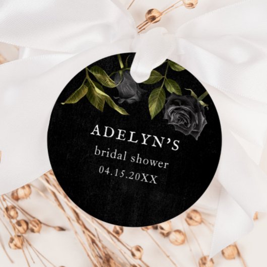 Gotische bruids douche voor Halloween Bedankjes Labels