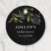 Gotische bruids douche voor Halloween Bedankjes Labels (Voorkant)