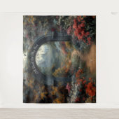 Gotische Bruidsboog Muur Hanging Selfie Station Wandkleed (Voorkant)