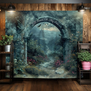 Gotische Bruidsboog Muur Hanging Selfie Station Wandkleed