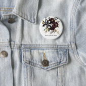Gotische bruidsmeisje knop ronde button 5,7 cm (In situ)