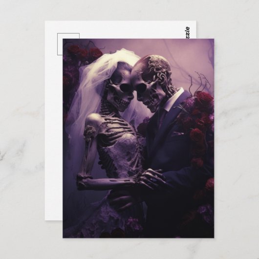 Gotische bruiloft briefkaart (Voorkant / Achterkant)