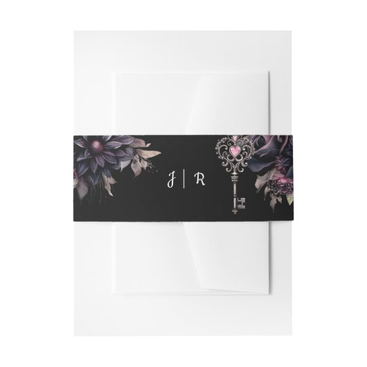 Gotische bruiloft buik band uitnodiging uitnodigingen wikkel (Voorkant Voorbeeld)