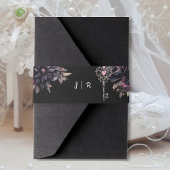 Gotische bruiloft buik band uitnodiging uitnodigingen wikkel