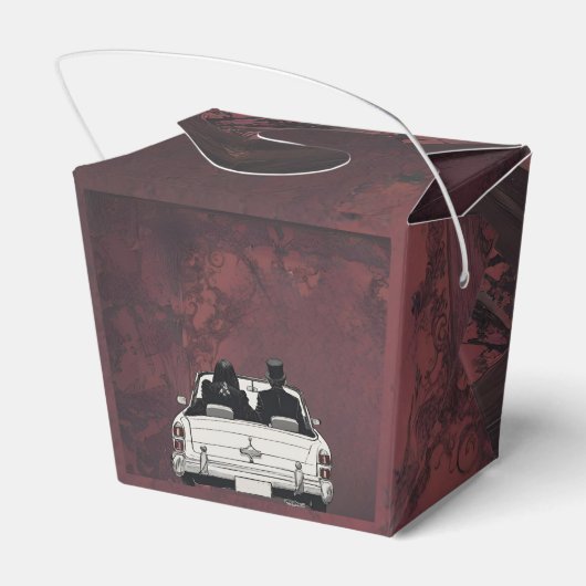 Gotische bruiloft dank u Gothic aandenken doos Bedankdoosjes (Achterkant)