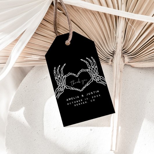 Gotische bruiloft Dank u gunst Cadeaulabel