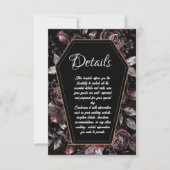 Gotische bruiloft Details Zwarte kist Behuizing Ka Kaart (Voorkant)