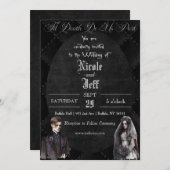 Gotische bruiloft donkere bruiloft uitnodiging (Voorkant / Achterkant)
