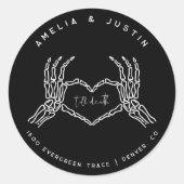 Gotische bruiloft envelop adres Sticker (Voorkant)