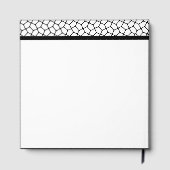 Gotische bruiloft gastenboek - zwart-wit mot (Achterkant)